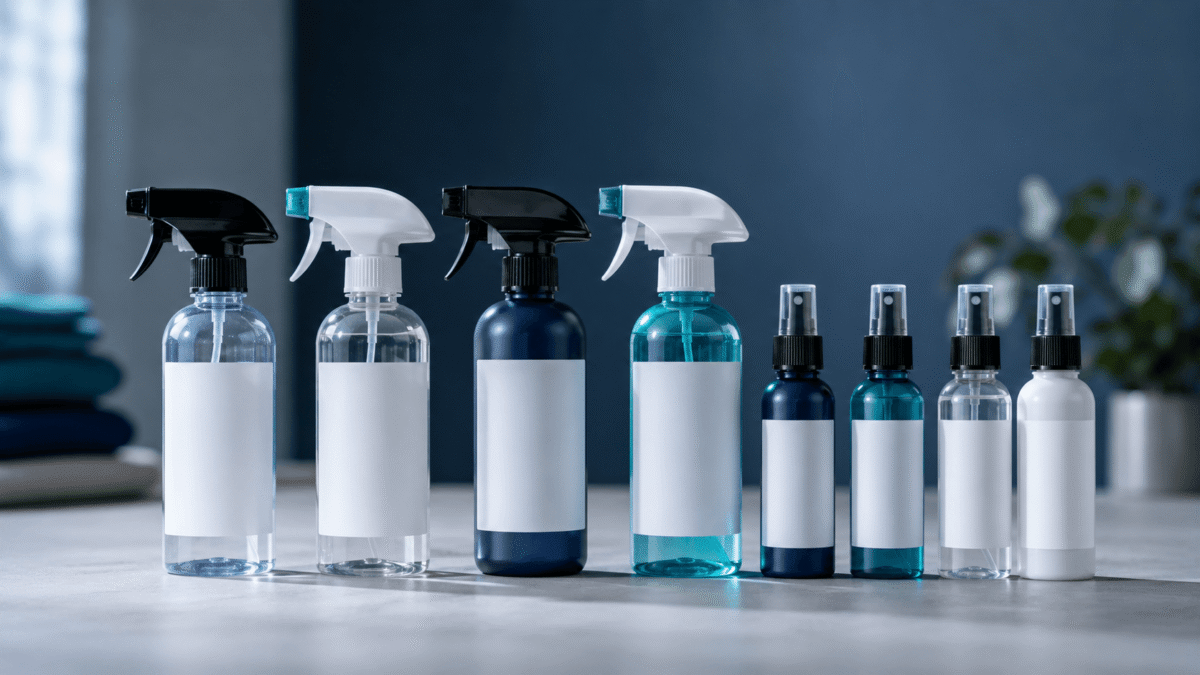 private label water repellent spray — blank OEM spray bottles ready for branding