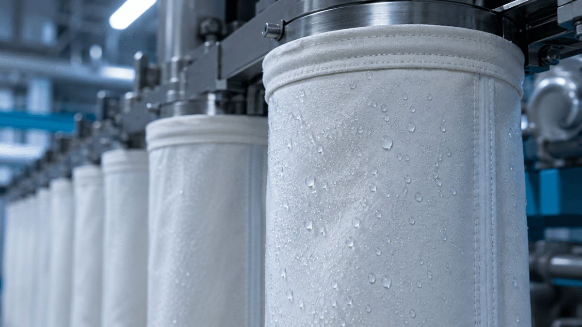 water repellent for technical textiles — water beading on treated filter media
